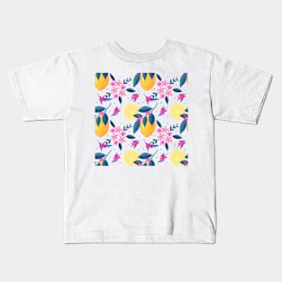 Citrus pattern, lemon, summer fruit Kids T-Shirt